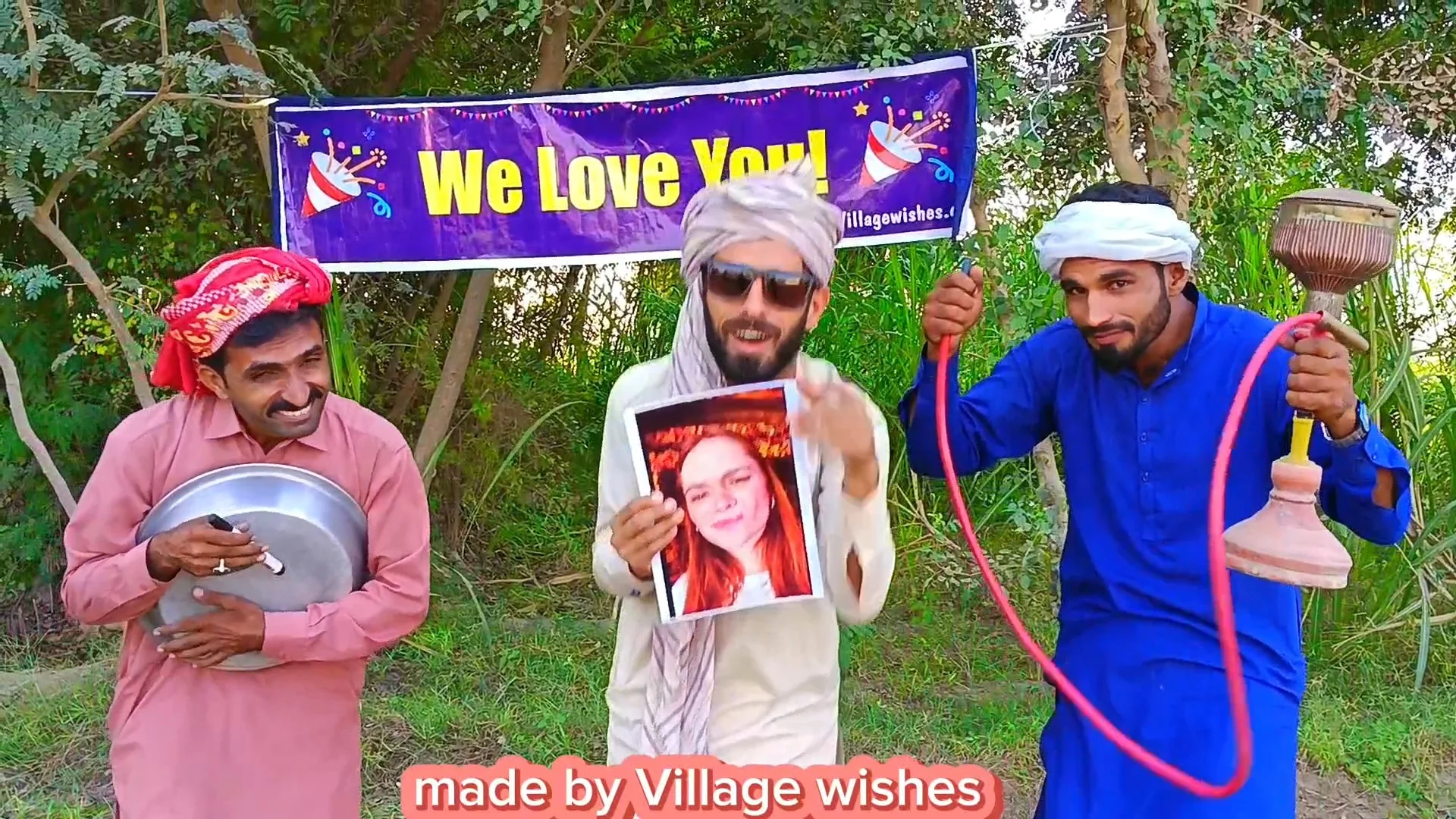 Friends laughing while watching a funny birthday roast video together